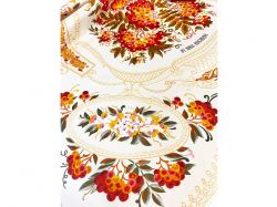 Платок «Тагильский поднос», молочный