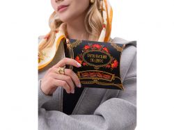 Платок «Тагильский поднос», молочный