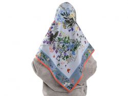 Платок «Русский полевой букет», молочный