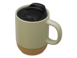 Подарочный набор с кружкой, медом и ложкой для меда, оливковый