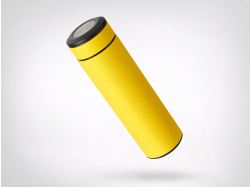 Вакуумный термос "Vacuum Flask C1", soft touch, 420мл, желтый