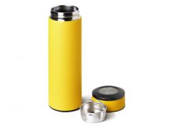 Вакуумный термос "Vacuum Flask C1", soft touch, 420мл, желтый