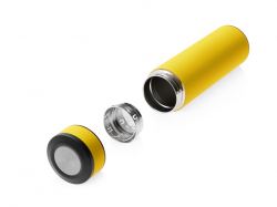 Вакуумный термос "Vacuum Flask C1", soft touch, 420мл, желтый