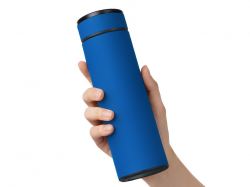 Вакуумный термос "Vacuum Flask C1", soft touch, 420мл, синий