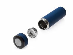 Вакуумный термос "Vacuum Flask C1", soft touch, 420мл, темно-синий