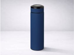 Вакуумный термос "Vacuum Flask C1", soft touch, 420мл, темно-синий