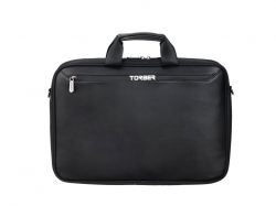 Сумка для ноутбука TORBER ВОЯЖ 15.6'', чёрный, нейлон/микрофибра, 43 х 5 х 29 см, 6л