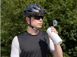 Бутылка для велосипеда Bikescape, белая с синим