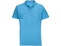 Рубашка поло унисекс Pulse, ярко-бирюзовая