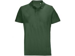 Рубашка поло унисекс Pulse, темно-зеленая
