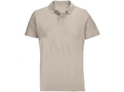 Рубашка поло унисекс Pulse, серо-бежевая