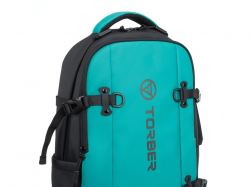 Рюкзак спортивный TORBER Xtreme 18", зелёный/чёрный, 31 х 12 х 46 см, 17л
