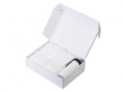 Подарочный набор с пледом, термосом "Cozy hygge" 2.0, белый