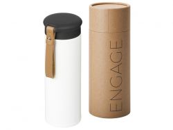 Подарочный набор с пледом, термосом "Cozy hygge" 2.0, белый