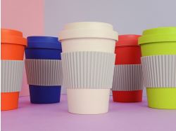 Термокружка "Muffin" из натуральных волокон, бензиновый синий