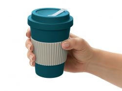 Термокружка "Muffin" из натуральных волокон, бензиновый синий