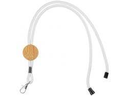 Шнурок для бейджа Tube Wood, белый