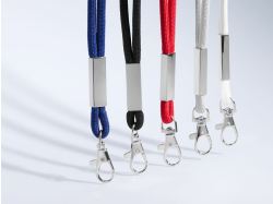 Шнурок для бейджа Tube Metal, серый