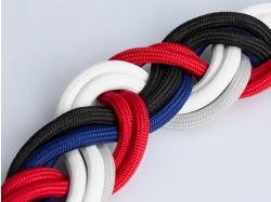 Шнурок для бейджа Tube Metal, красный