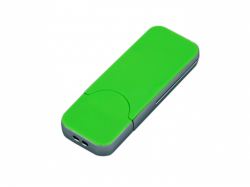 USB-флешка на 64 Гб в стиле I-phone, прямоугольнй формы, зеленый