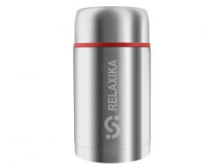Термос для еды Relaxika 301 в чехле, 1000 мл, стальной