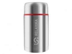 Термос для еды Relaxika 301 в чехле, 1200 мл, стальной