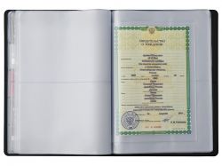 Органайзер Favor 2.0 для семейных документов на 4 комплекта документов, формат А4, черный