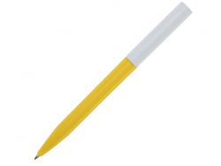 Шариковая ручка Unix из переработанной пластмассы, черные чернила - Желтый