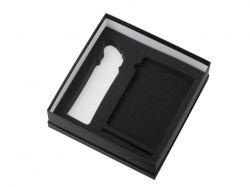 Подарочный набор c блокнотом C2, ручкой и бутылкой, серый