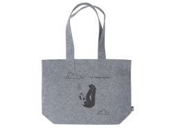 Шоппер фетровый Stratum горизонтальный из переработанного пластика (термотрансфер)