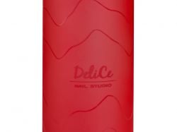 Стеклянная бутылка с бамбуковой крышкой «Foggy», 600 мл, красный, с УФ печатью